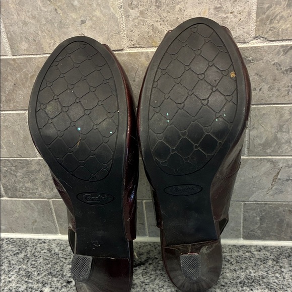 ✨Host Pick✨  Candie's Wine Peep-Toe Slingback Heels - Picture 6 of 7